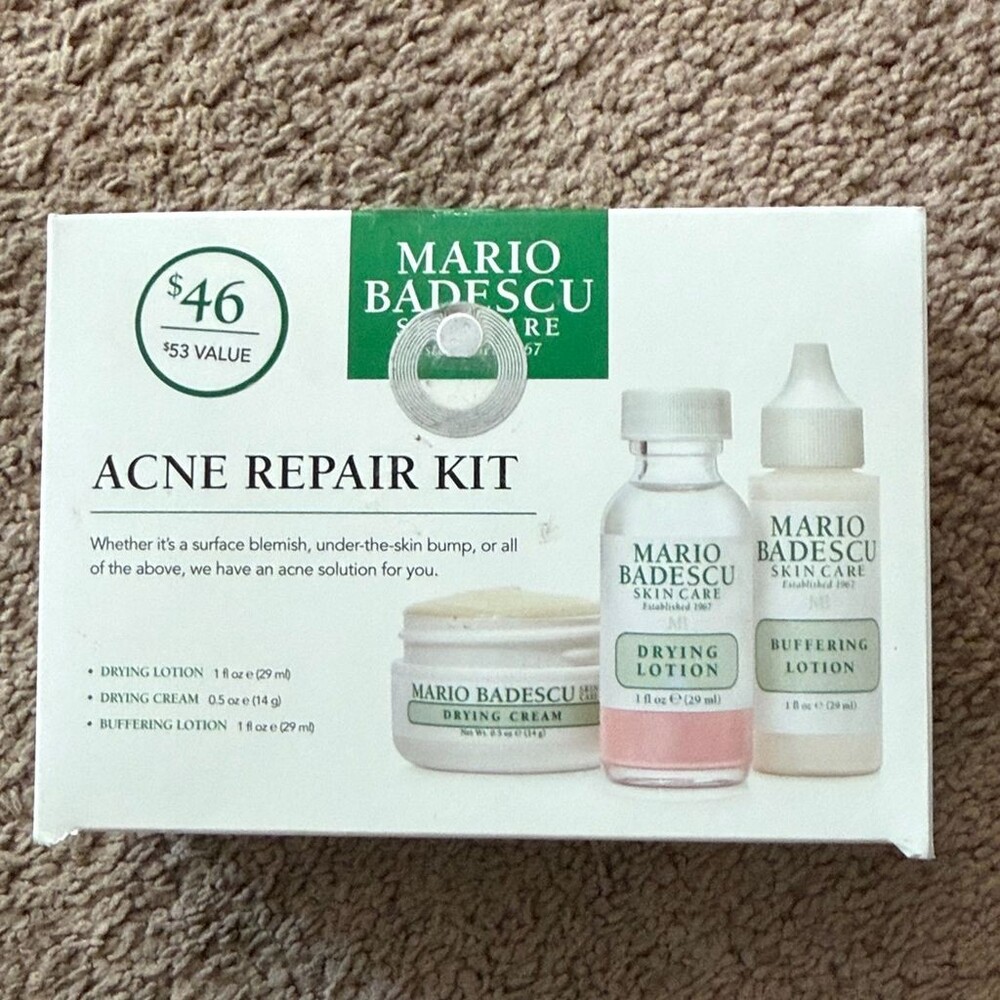 Mario Badescu Acne Repair Kit Drying Lotion 1 oz Buffering Lotion 1 oz